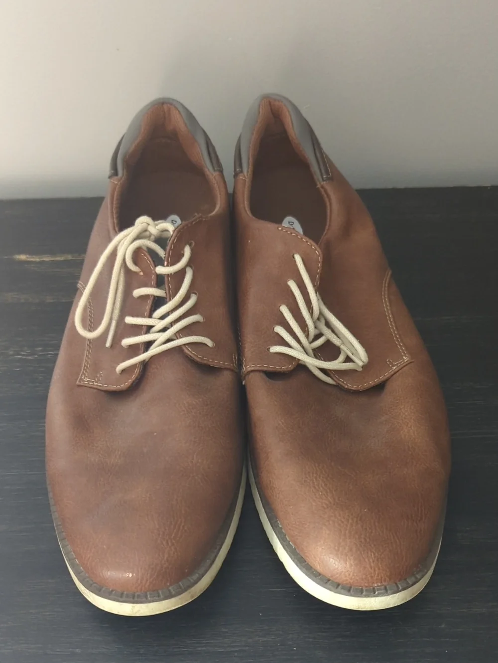 Dr. Scholl's Brown Leather Lace-Up Shoes For Men, 12